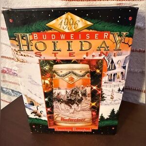 Vintage Budweiser 1996 Holiday Stein